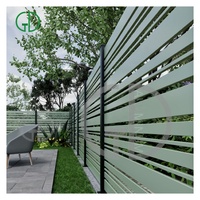 GD Panneaux de clôture en aluminium blanc à revêtement en poudre personnalisés Rail en treillis découpé au laser Jardin élégant Garten Zaun ou Cloture Jardin