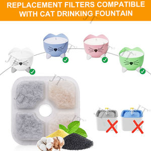 Filtre de remplacement pour <span class=keywords><strong>fontaine</strong></span> à boire pour <span class=keywords><strong>chat</strong></span>, filtre à <span class=keywords><strong>eau</strong></span> triple <span class=keywords><strong>action</strong></span> de remplacement, blanc - Product Image 5