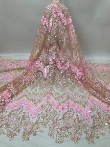 Gaun Pesta Prom Prancis Berkualitas Tinggi, Seksi, Bahan Tulle dengan Payet Emas dan Renda - Product Image 3