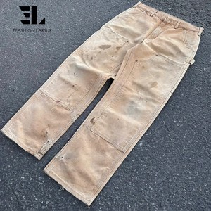 LARSUR <span class=keywords><strong>Pantalon</strong></span> de menuisier en toile de canard lourd <span class=keywords><strong>double</strong></span> aux genoux <span class=keywords><strong>Pantalon</strong></span> tactique de skate <span class=keywords><strong>Pantalon</strong></span> de travail personnalisé en denim d'usine <span class=keywords><strong>Pantalon</strong></span> cargo en sergé - Product Image 3