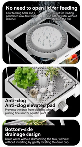 Akuarium Mini Desktop JSD Smart Betta Fish Tank 0.42GAL dengan Kontrol Aplikasi, Pemanas, Lampu RGB, dan Pembuangan di Bawah - Product Image 5