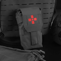 WOSPORT Petite trousse de premiers soins verticale Accessoires de chasse Poignée Design Pochette médicale MOLLE