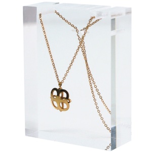 Support de présentation de bijoux en acrylique ultra-transparent avec étagère métallique pour bracelets, chaînes et joncs – Organisateur de bijoux - Product Image 5