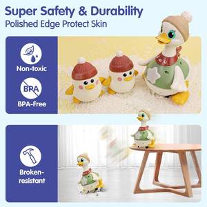 NUEVO Aprendizaje temprano Tummy Time Toy Swinging Duck Light-Up Crawling Baby Toys - Product Image 6