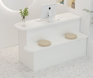 Mostrador de Recepción de Diseño Personalizado en <span class=keywords><strong>Blanco</strong></span> con Cómodos Asientos de Descanso para Salón y Muebles de Oficina - Product Image 2