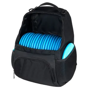 Huge Storage Space Disc Golf Starter Backpack Durable Materials Black Disc Golf Bag Lightweight Design Backpack Disc Golf Bag