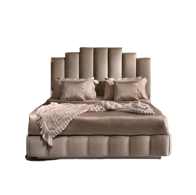 Modern Fashion Style Velvet Living Room Furniture Double Bed