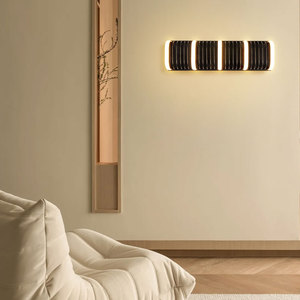 PW24002-560 New 110-240V Matt Black LED Metal Silicone Strip Industrial Wall Lamp Decorative Living Room <b>Lighting</b> 3000K Warm - Product Image 4