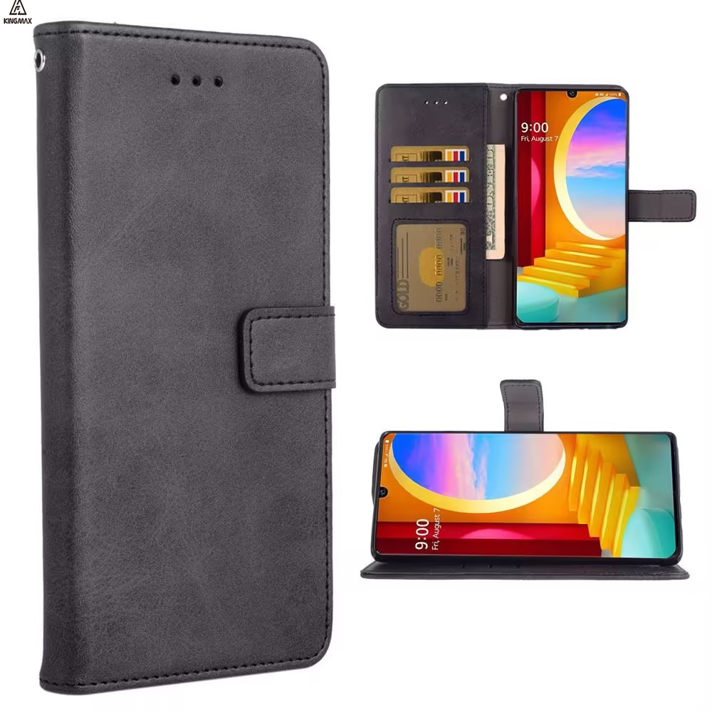 LG VELVET 5G Leather Case Genuine Leather Wallet Flip Case For LG Velvet 5G Phone - With Card Slots & Kickstand LG VELVET 5G Leather Case Genuine Leather Wallet Flip Case For LG Velvet 5G Phone - With Card Slots & Kickstand