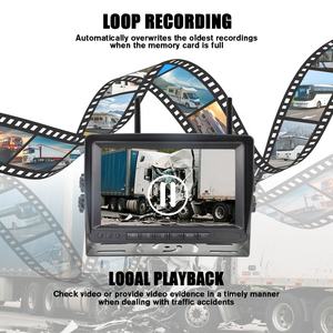 Système de caméra solaire magnétique sans fil pour chariot élévateur, moniteur de camion, kit écran LCD de tableau de bord de voiture pour vision arrière, DVR de sécurité - Product Image 5