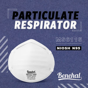 Masker Respirator sekali pakai Niosh <span class=keywords><strong>N95</strong></span>, ukuran sedang Model MS6115 dengan katup untuk debu pola datar untuk Asia - Product Image 2