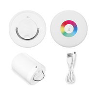 Veilleuse LED portable à commande tactile intelligente, dimmable, colorée RGB, rechargeable par USB, design moderne, CRI 80 élevé pour la chambre de bébé