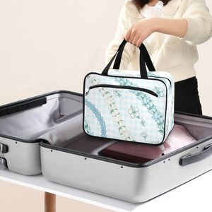 Hawaiian Design Personalized Print <b>Travel</b> Cosmetic <b>Bag</b> Waterproof Makeup Pouch Portable Toiletry <b>Wash</b> Handbag with Soft Handle - Product Image 4