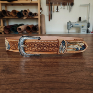 Ceinture pour homme en acier carré personnalisée BS INTERNATIONAL, avec boucle à ardillon, 3,8 cm, imperméable, respirante, écologique - Product Image 1