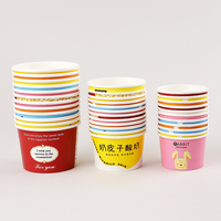 Cute Cartoon Disposable Paper Cups Yogurt & Dessert Containers for Kids' Parties, Cafés, and Takeaway