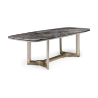 Ensemble de table à manger 10 places de luxe nordique moderne meubles rectangulaires ovales en marbre pour la maison hôtel pour 12 personnes chaises de salle à manger