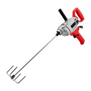 Mezcladora Eléctrica de Mortero de 1600W con Doble Paleta, Mezcladora de Cemento de Velocidad Variable, Taladro Mezclador Manual para Concreto y Lechada - Product Image 3
