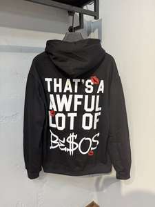 Gran oferta de algodón 100% de alta calidad que es un montón de COUPH SYRUP High Street Alphabet Trendy Brand Loose Casual Hoodie para hombres - Product Image 3