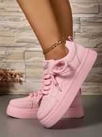 Zapatillas de plataforma onduladas para mujer con logo personalizado OEM ODM, cordones gruesos de cuero PU, estilo casual y lindas para uso diario.