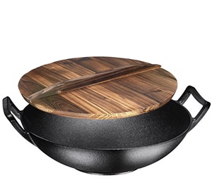 Couvercle de wok en bois couvercle de poêle rond rond couvercle de casserole couvercle de casserole Wok marmite couvre Gadgets ensembles accessoires de cuisine outils de cuisine - Product Image 1