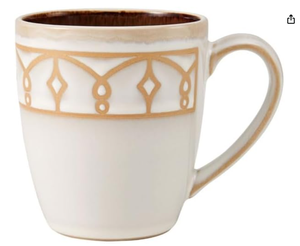 Vintage Brown Reactive Glaze Ceramic Dinnerware Set Plate Bowl Mug Set Geometric Border Kitchen Hotel Wedding Gift Wholesale - Product Image 6