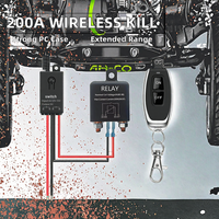 Abongl GLC GLC-DC-50 200A Interrupteur de coupure de courant sans fil RF pour voiture, télécommande 24V DC, déconnexion de batterie avec portée de 50-100m, IP41, 1 voie
