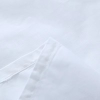 Parure de lit hôtelière blanche simple en 100 % coton, housse de couette unie et drap plat pour l'hôtellerie de luxe