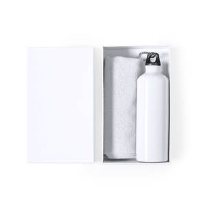 Offre Spéciale LOGO PERSONNALISÉ PROMOTIONNEL DE VENTE EN GROS ENSEMBLE CADEAU 750 <span class=keywords><strong>ML</strong></span> BOUTEILLE D'EAU et ENSEMBLE DE SERVIETTE pour GYM et CADEAUX EXTÉRIEURS - Product Image 2