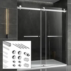 CRL cambridge Serie zwei-türiger Durchgang schiebe-duschtür mit weicher schließfunktion