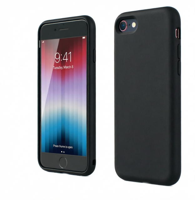 Support Customize Logos Luxury 4 Sided Real Silicone Shockproof Mobile Phone Case for 6/7/8/SE