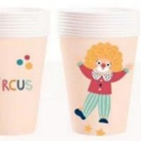Articles de décoration de fête très demandés : Ensemble de vaisselle jetable en papier sur le thème du clown de cirque, couleurs personnalisables, style fête de fin d'année