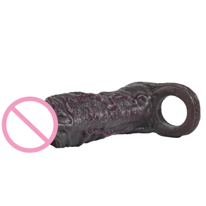 SXXY Silikon Siyah Penis Kılıfı Erkek Penis Büyütme Toptan Seks Oyuncakları Geciktirici Boşalma Penis Uzatıcı Yetişkin Çiftler için Seks - Product Image 6
