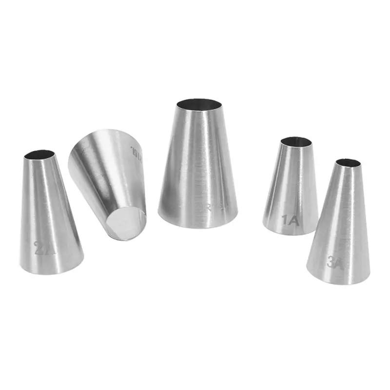 Factory Sale Safe Healthy Pastry Baking Tools Large Pastry Nozzles Kit Frosting Tip Seamless Framing Set 5 Pieces