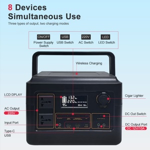 Proveedores profesionales Sistema de energía solar ABS portátil LiFePO4 300W 600W 1000W Sistema de almacenamiento de energía Estación de energía solar - Product Image 3