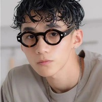 Lunettes de vue pour hommes et femmes avec monture en acétate, verres transparents, anti-lumière bleue, style vintage, lunettes de créateur tendance