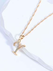 Ciondoli Alfabetici Personalizzati all'Ingrosso Placcati Oro 18K con Zirconia Cubica per Creazione Gioielli - Dijes Collar De Letras - Product Image 6