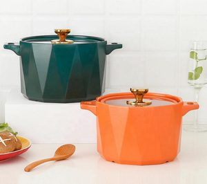 Casseruola in Ceramica di Lusso Leggera, Pentola per Stufati e Zuppe, Casseruola in Terracotta con Due Manici per Riso e Noodle - Product Image 1