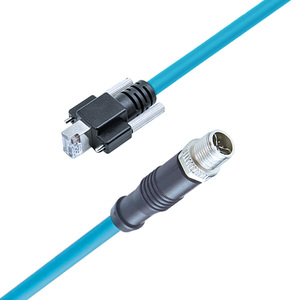 <strong>Premier</strong> Cable CAT6A M12 8 Position X-Code Male Female Panel Mount High Flex Gold-Plated <strong>Contacts</strong> IP67 Industrial Ethernet - Product Image 4