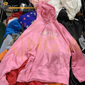 เสื้อฮู้ดดี้โอเวอร์ไซส์คุณภาพสูงขายส่ง เสื้อผ้ามือสองสำหรับผู้หญิง ชุดกีฬา เสื้อผ้ามือสอง โพลีเอสเตอร์/คอตตอน ใส่ได้<span class=keywords><strong>ทุก</strong></span>ฤดู ขั้นต่ำ 45 กก. - Product Image 2