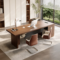 Meubles de bureau en bois massif de luxe personnalisables de haute qualité à prix avantageux, table de direction pour PDG, patron, directeur, cadre