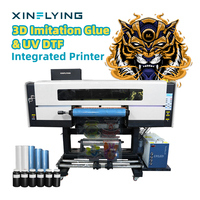 Impresora Multifuncional Integrada de Pegamento 3D y UV DTF de 60 cm, Máquina de Impresión para Telas, Impresora Integrada de Pegatinas UV
