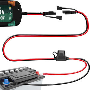 Konektor Baterai SAE 1.5 Meter 16 AWG Ring Terminal <span class=keywords><strong>Harness</strong></span> 15A Fuse Penutup Tahan Cuaca 12-24V DC Konduktor Tembaga Murni PVC - Product Image 4