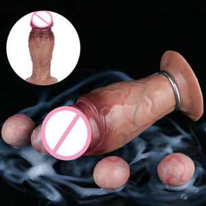 FAAK 6.7 "Silicone ovopositore Dildo Tunnel cavo con 5 uova per adulti massaggio anale palle di masturbazione - Product Image 1