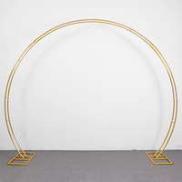 Arc de mariage rond toile de fond support métal cercle ballons arc support Kit avec pied arc fleurs cadre