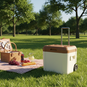 Haute qualité 52L grande glacière boîte à barres de tirage glacière pour camping en plein air pique-nique - Product Image 1