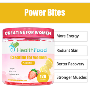 High Quality <b>Creatine</b> for women Gummies with Total Carbohydrates Enhances Bone Density Skin Elasticity Improvement Gummies - Product Image 4