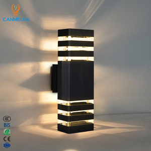 방수 실외용 사각 상하향 조명 표면 실장형 벽등, 가정 현관 차고용/LED 벽등/벽 램프 - Product Image 1