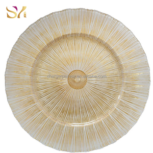 Piatti Decorativi Rotondi in Vetro Goffrato Oro Rosa, Stile Vintage Turco, Ecologici, per Decorazione Tavola - Product Image 4