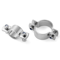 Collier de serrage plat en acier inoxydable GJ 304 métrique galvanisé épaissi pour la mise à la terre et la fixation de tuyaux sur poteaux utilitaires