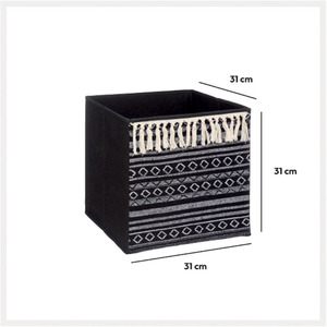 Panier de <span class=keywords><strong>rangement</strong></span> bohème à pompons, <span class=keywords><strong>cube</strong></span> pliable en tissu pour organisateur de placard domestique, boîte de <span class=keywords><strong>rangement</strong></span> décorative tressée pour enfants - Product Image 1